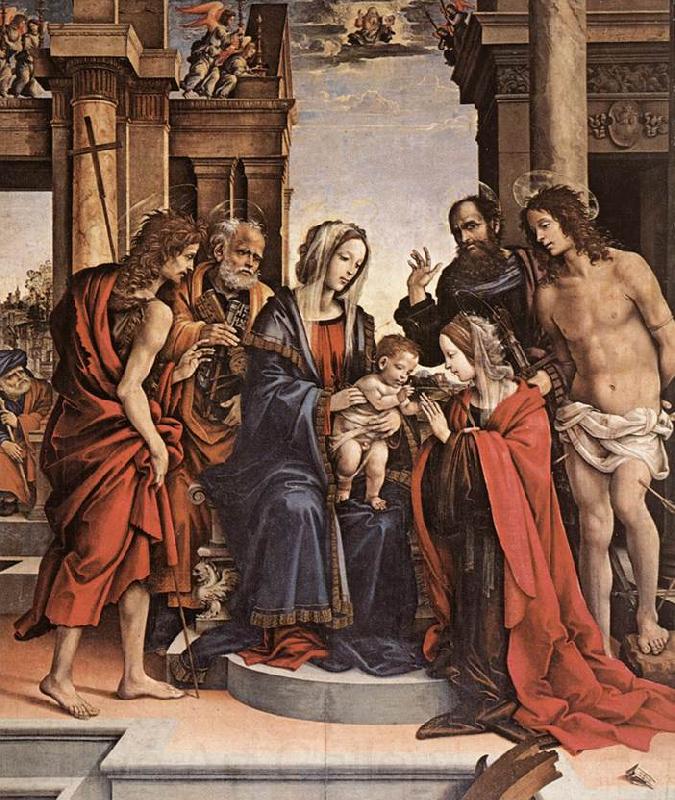 LIPPI, Filippino The Marriage of St Catherine gwt Norge oil painting art